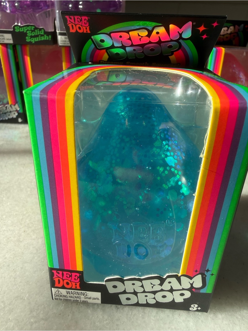 NeeDoh Dream Drop Blue Glitter Squish Toy